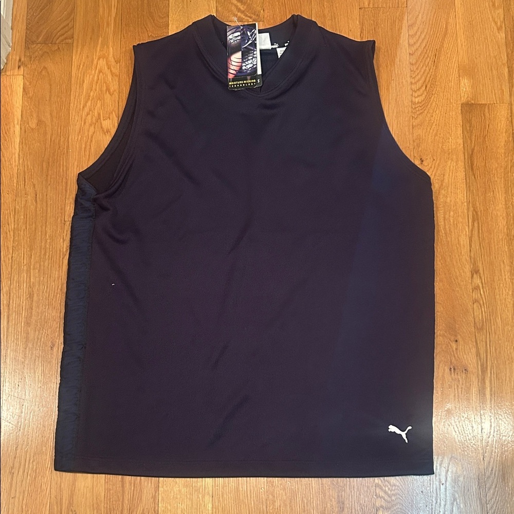 Puma Sleeveless Navy Top Large Size NWT